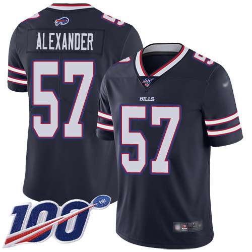 Men Buffalo Bills #57 Lorenzo Alexander Limited Navy Blue Inverted Legend 100th Season NFL Jersey->youth nfl jersey->Youth Jersey
